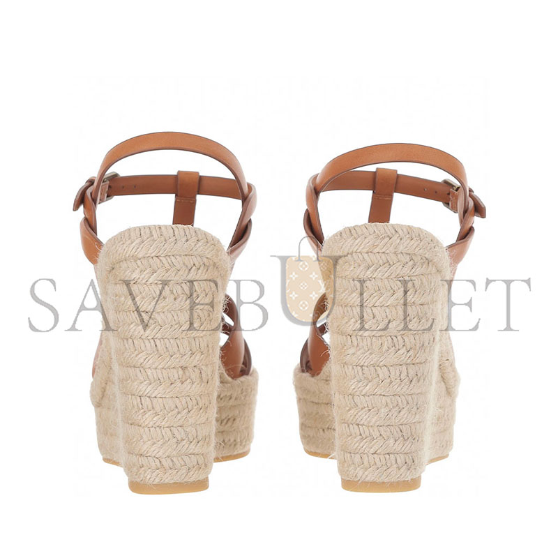Y51 tribute woven leather espadrille wedge sandals